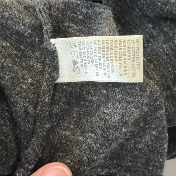 James Perse Heathered Black Vneck T-shirt Dress Small - Picture 5 of 8